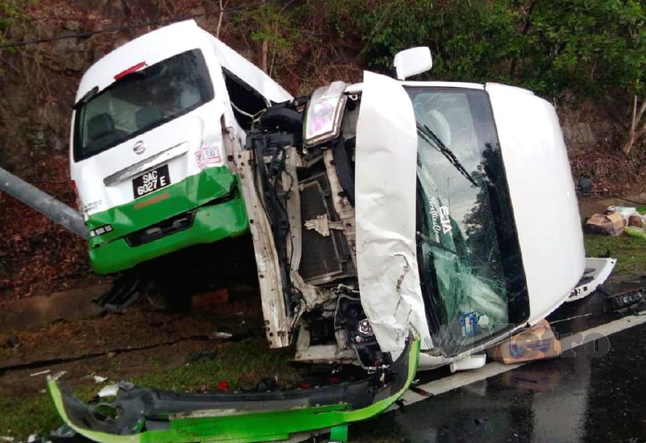 ANTARA kenderaan terbabit kemalangan itu. FOTO Recqueal Raimi