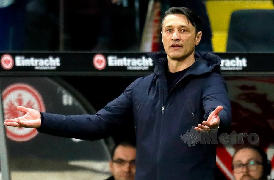 Reaksi Niko Kovac ketika perlawanan Bundesliga Jerman. FOTO File EPA 