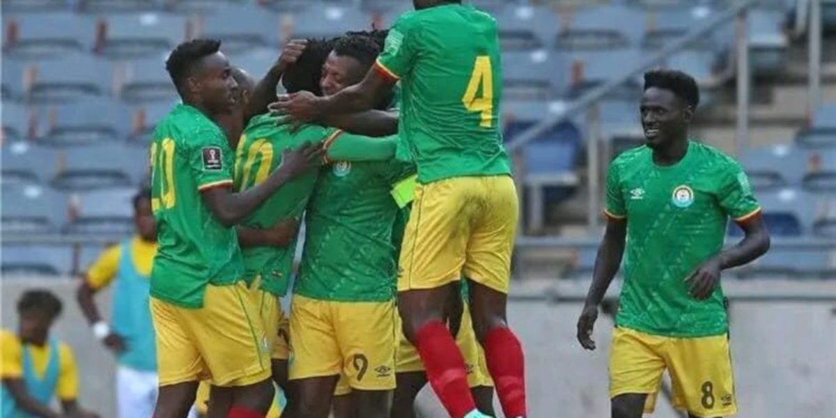 BARISAN pemain Ethiopia meraikan kejayaan mengatasi Mesir. FOTO Agensi