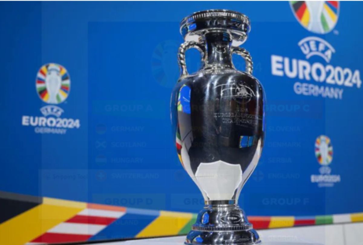 TROFI yang akan direbut oleh 24 pasukan pada kejohanan Euro 2024. FOTO Agensi