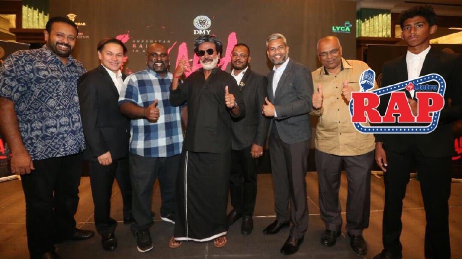 Presiden Eksekutif dan CEO Kumpulan KRU Studios, Datuk Norman Abdul Halim (dua kiri) bersama tonggak filem Kaala. FOTO  SALHANI IBRAHIM