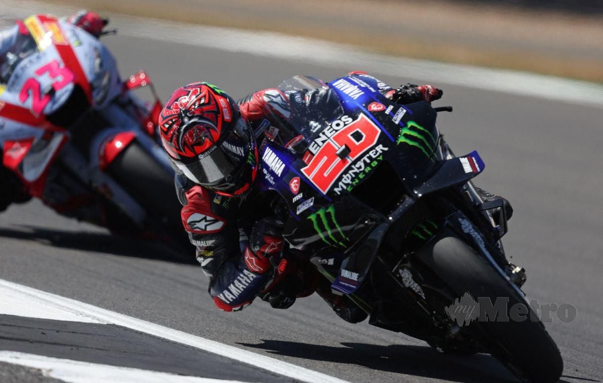 QUARTARARO kekal mendahului saingan MotoGP. FOTO AFP