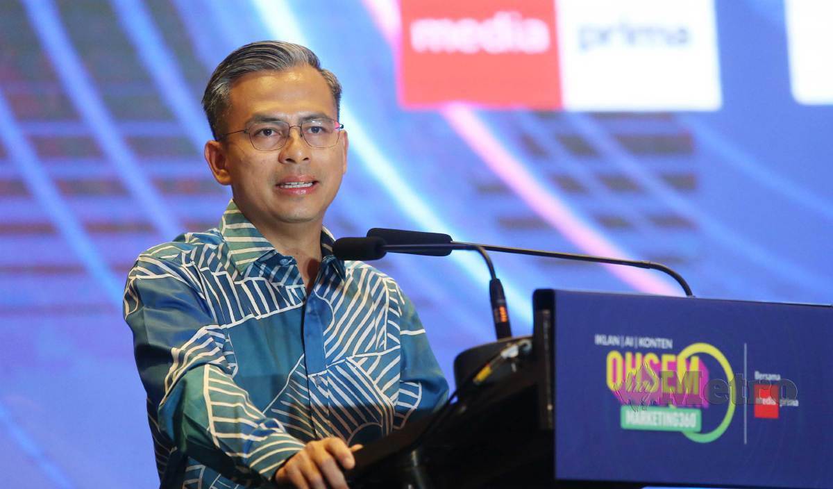 FAHMI berucap ketika melancarkan Dana Iklan Digital OHSEM bernilai RM21 juta. FOTO Rohanis Shukri