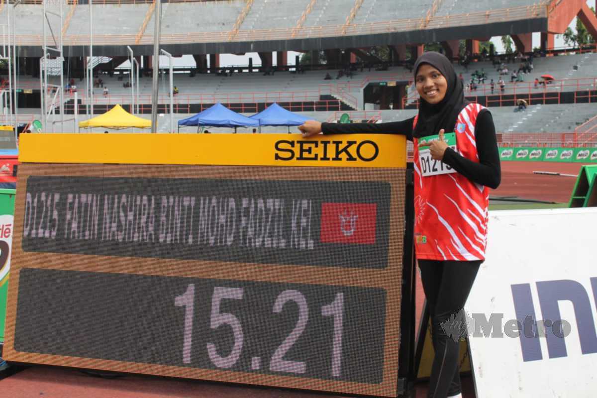 FATIN kuasai acara 100m wanita. -FOTO Mohd Amin Jalil