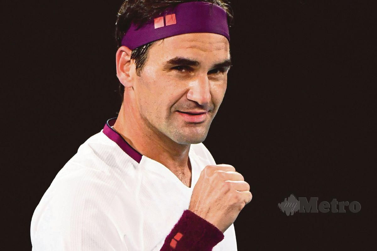 AKSI Federer pada Terbuka Australia tahun lalu. FOTO AFP