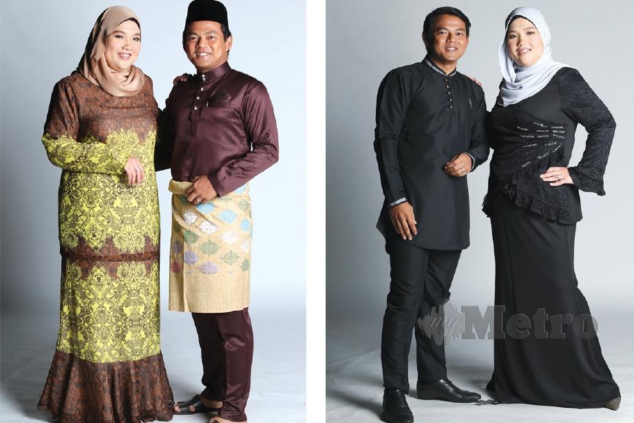 PADANAN baju Melayu dengan kurung moden ringkas.