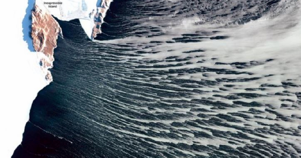 Angin kencang lautan Antartika bentuk 'ais naga'