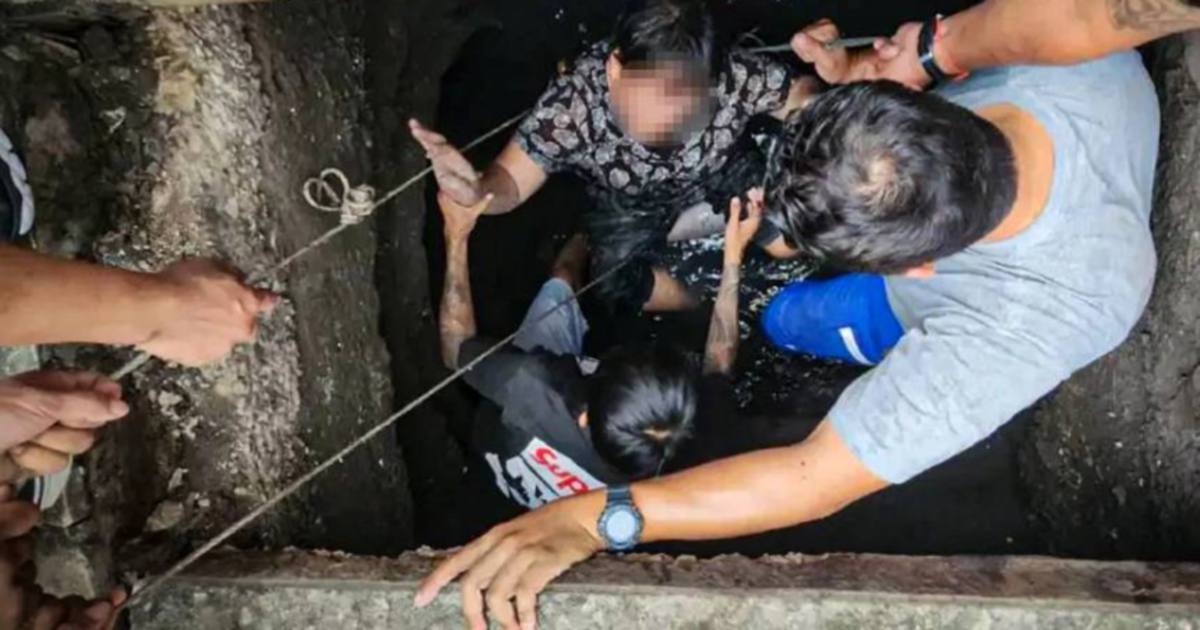 Wanita terselamat selepas terjatuh dalam lubang saliran 2 meter