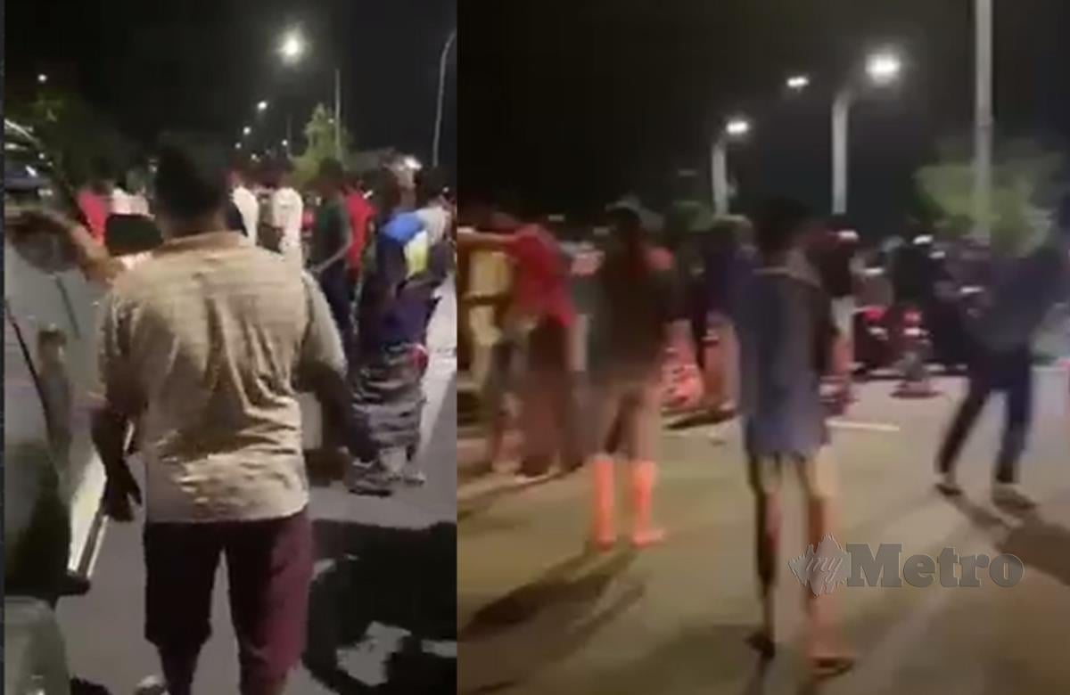 ANTARA tangkap layar video tular yang menunjukkan kekecohan berlaku di sebuah jalan di Bandar Seremban Selatan, Seremban, pada malam ambang Merdeka, 30 Ogos lalu.