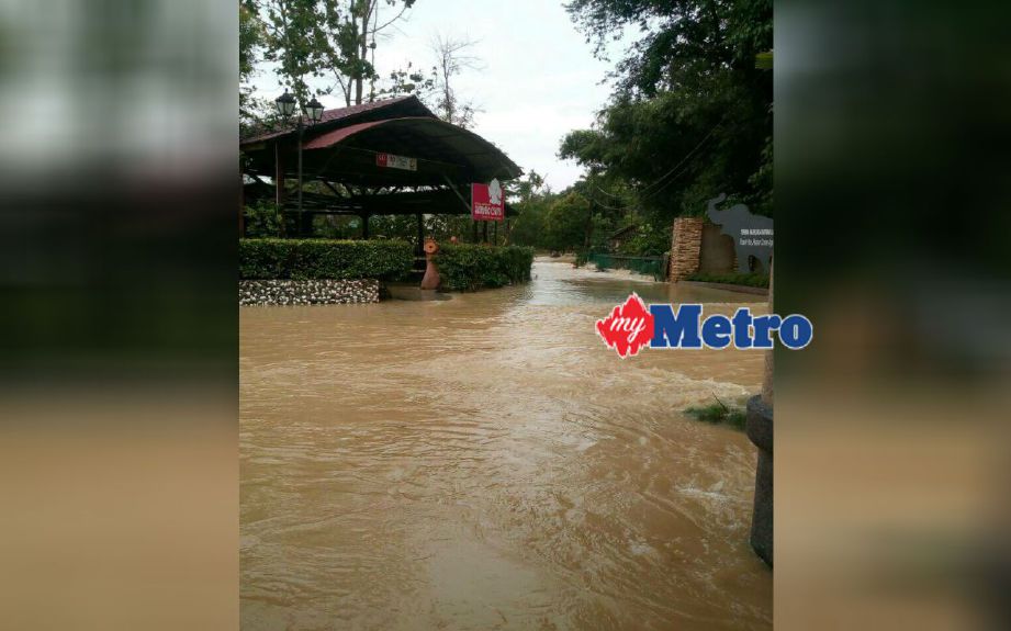 Keadaan banjir di PKGK Kuala Gandah. FOTO ihsan PKGK 