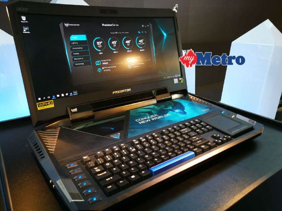 Laptop Predator 21 X yang dilancarkan di Putrajaya. FOTO Afiq Hamid