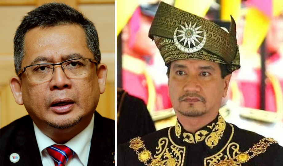 Ahmad Razif (kiri) dan Sultan Terengganu (kanan). - Foto Fail