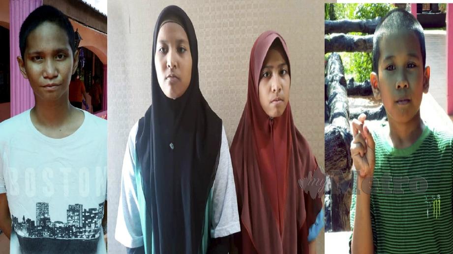 JKM mencari waris kepada empat beradik yang ditemui gelandangan di Johor Bharu. Foto Ihsan JKM