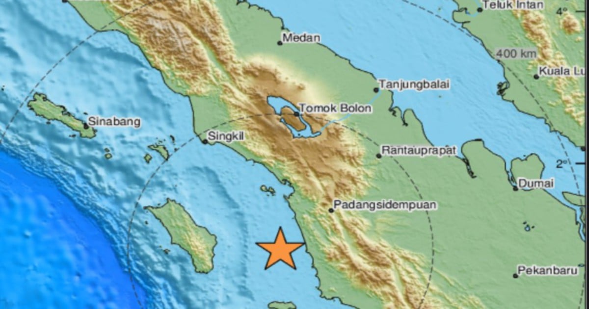 Gempa bermagnitud 6.2 landa Wilayah Nias, gegaran turut dirasai di Malaysia