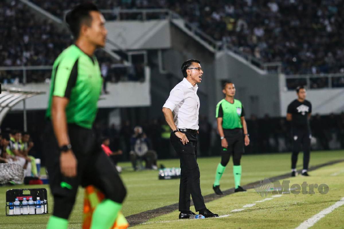 ANTARA reaksi Cheng Hoe pada perlawanan separuh akhir kedua Piala Malaysia menentang Terengganu FC di Stadium Sultan Mizan Zainal Abidin, malam tadi. FOTO Ghazali Kori