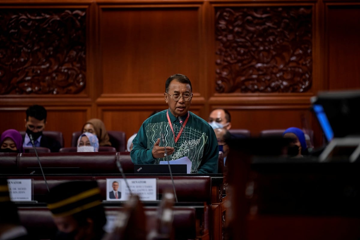 Dr Ismail pada sesi soal jawab sempena Persidangan Dewan Negara di Parlimen hari ini. FOTO BERNAMA