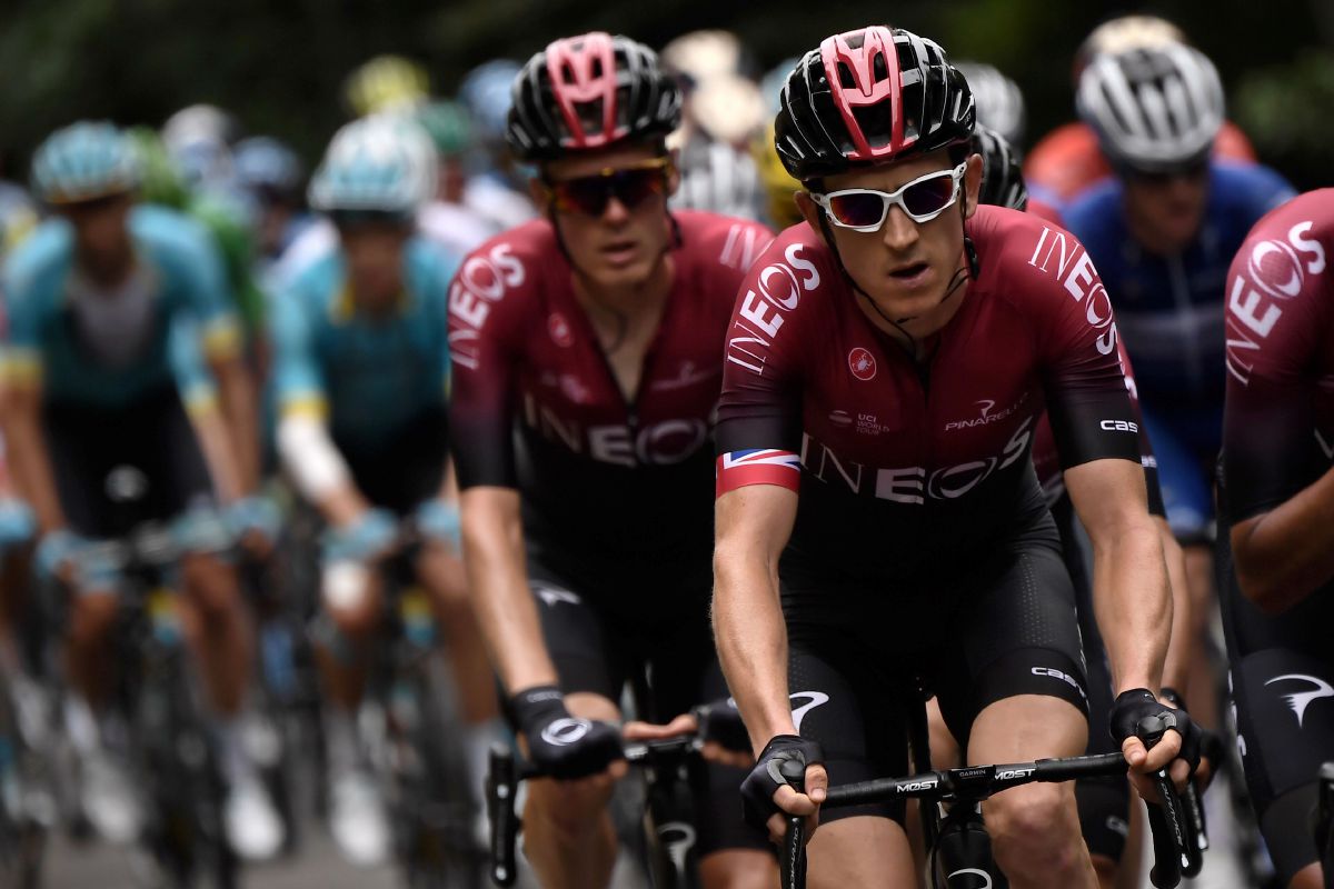 THOMAS ketika beraksi bersama Ineos di Tour de France. -FOTO AFP 