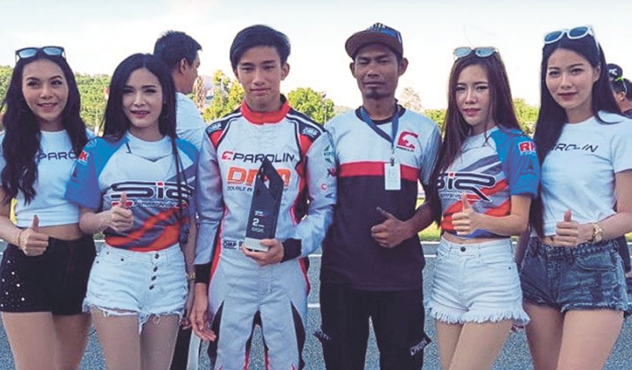 AMER (tiga dari kiri) berada pada kedudukan kedua dalam IAME Asia Final 2018 di Thailand.