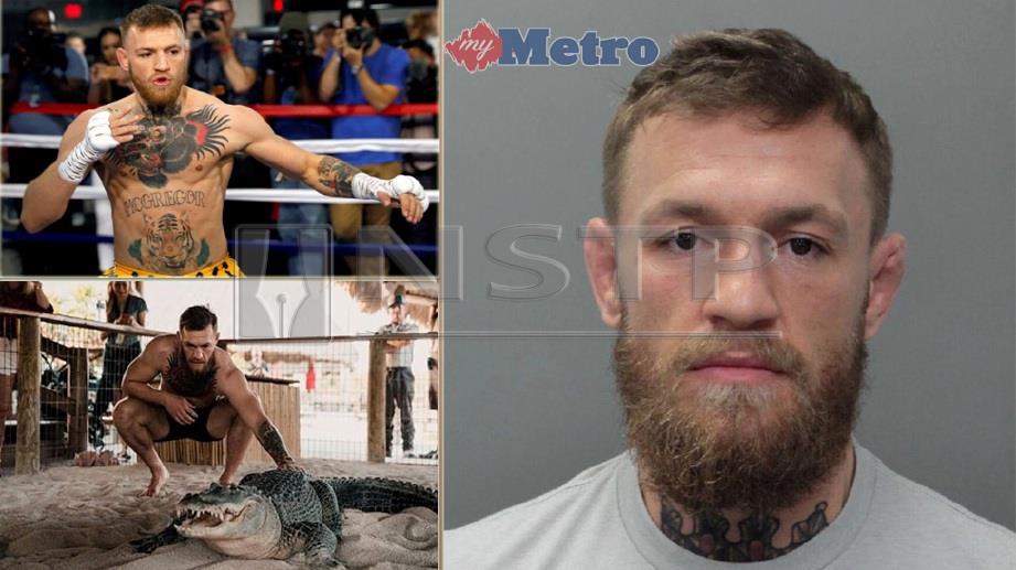 McGregor ditahan kerana memijak telefon bimbit peminat. FOTO REUTERS/Instagram 