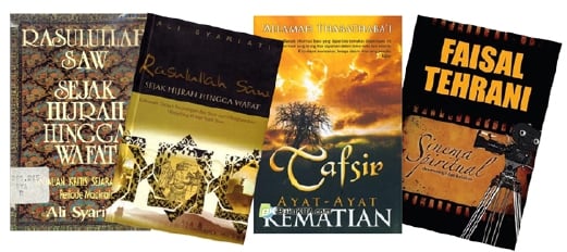 Tiga buku yang diharamkan oleh KDN kerana mengandungi ajaran Syiah. 
