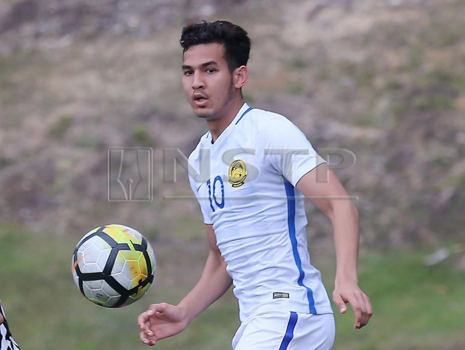 Hadi Fayyadh Abdul Razak jaring gol kedua skuad B-22 kebangsaan.