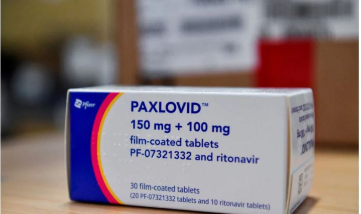 PIL Paxlovid keluaran Pfizer. FOTO Reuters