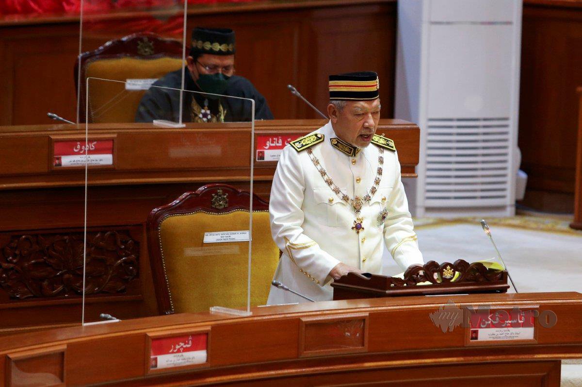 Ahmad Yakob pada Istiadar Pembukaan Penggal Kelima Dewan Negeri Kelantan yang ke 14 -2022 di Dewan Undangan Negeri Kelantan di Kompleks Kota Darulnaim. FOTO NIK ABDULLAH NIK OMAR