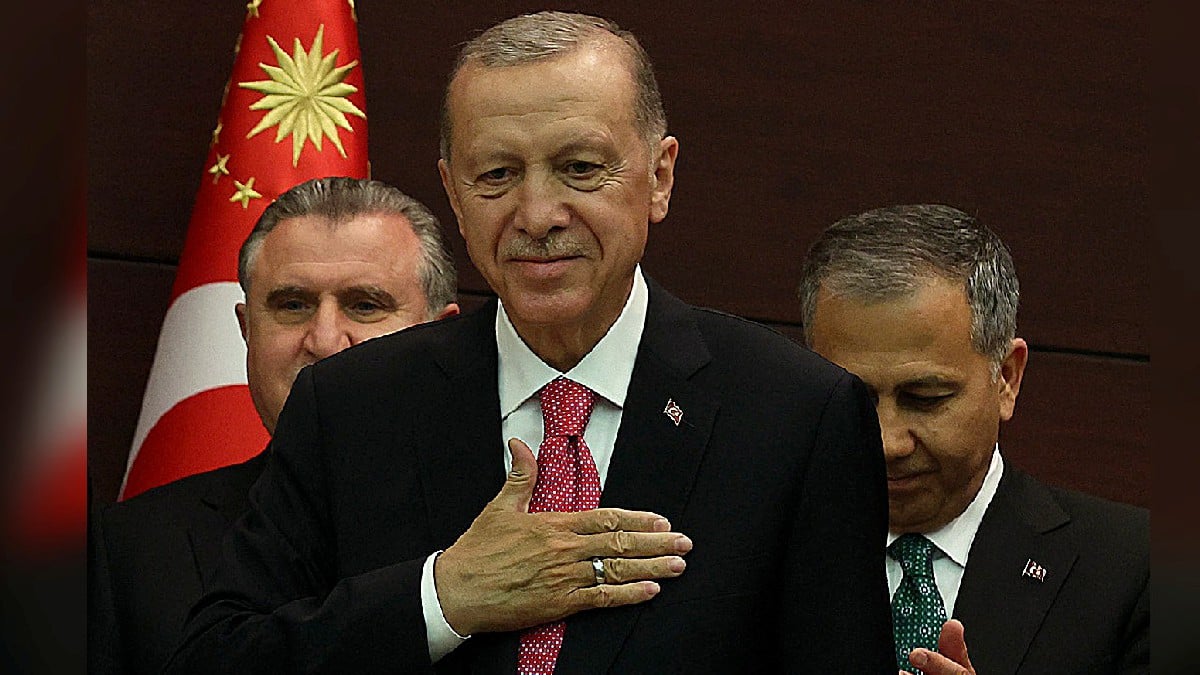  Presiden Recep Tayyip Erdogan selepas angkat sumpah sebagai Presiden Turkiye di Parlimen. FOTO AFP