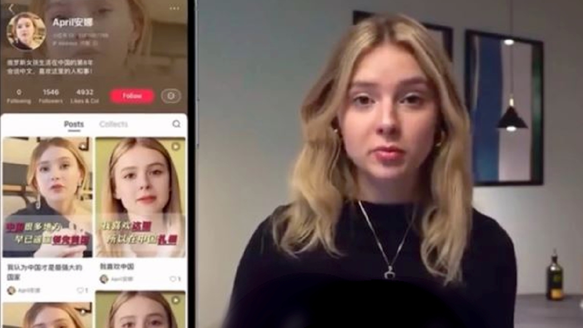 Youtuber Ukraine mendakwa wajah dan suaranya diklon menggunakan teknologi kecerdasan buatan (AI) untuk menunjukkannya sebagai orang Rusia yang  menjual produk di platform media sosial terkemuka di China. FOTO Agensi