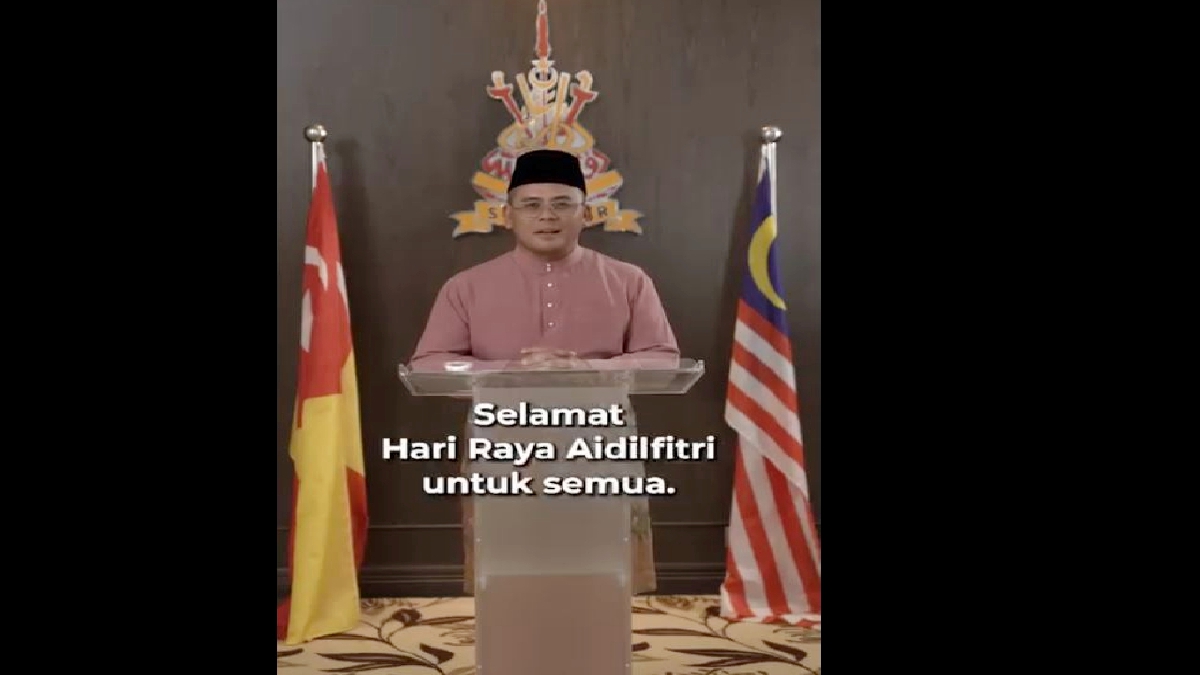 TANGKAP layar video ucapan Menteri Besar Datuk Seri Amirudin Shari. FOTO Ihsan Facebook Datuk Seri Amirudin Shari