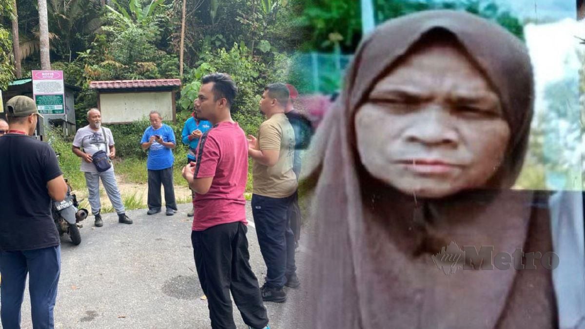 Usaha pencarian Zaiton dilakukan penduduk disekitar Kampung Permatang Panjang di Jementah, Segamat. FOTO Ahmad Ismail