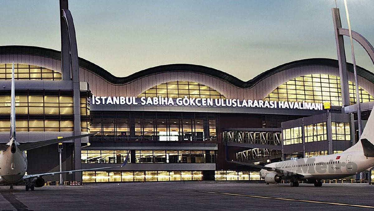LAPANGAN Terbang Antarabangsa Istanbul Sabiha Gokcen di Turki mencatatkan purata harian hampir 500 penerbangan.