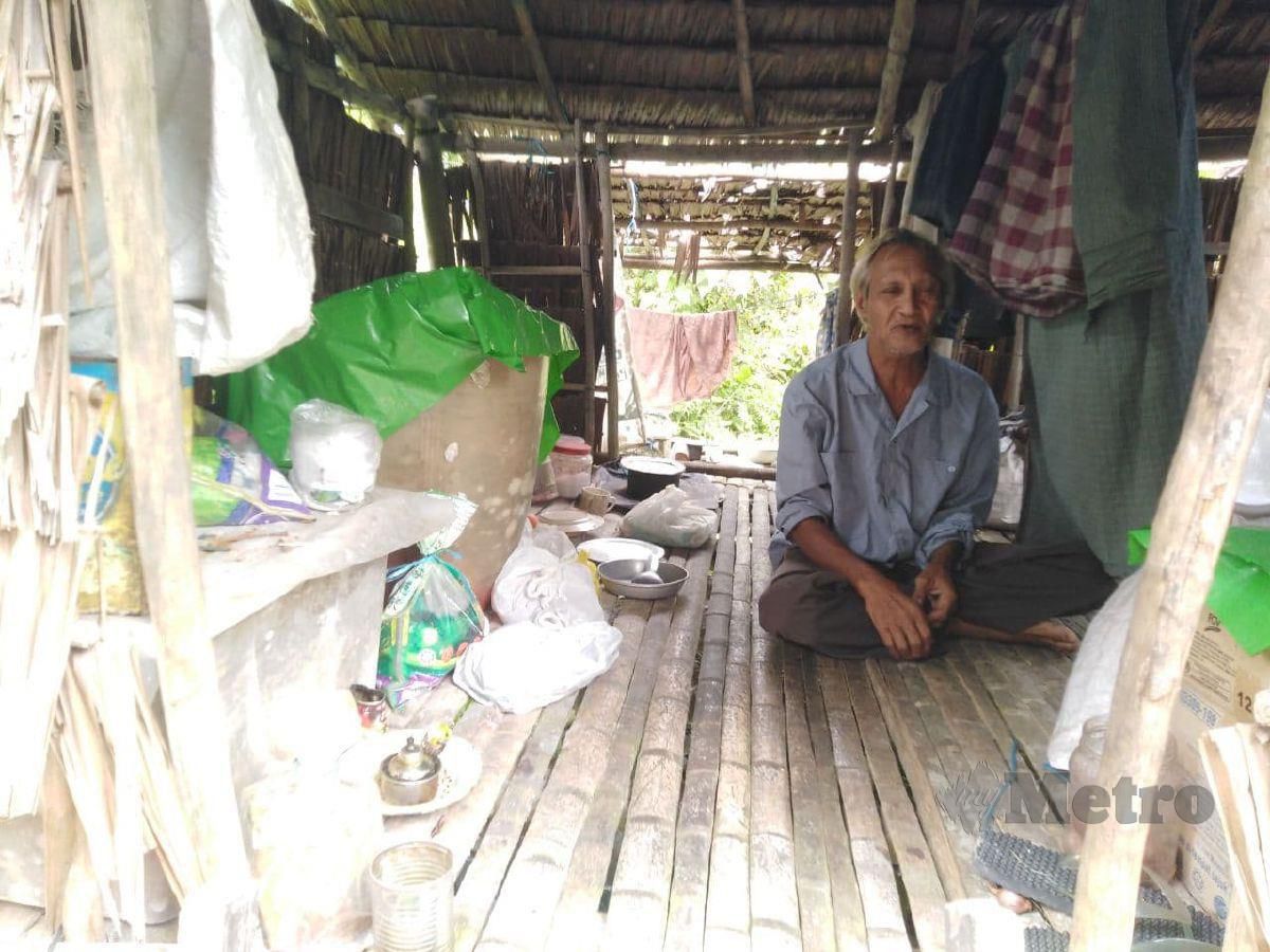 LELAKI, Abdul Wahab Abdullah ketika ditemui di pondoknya di Kampung Lubuk Pusing, Bagan Terap, hari ini. FOTO Amirul Aiman Hamsuddin