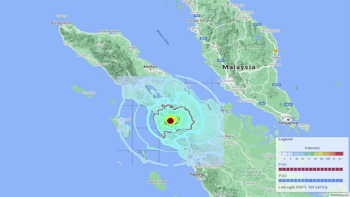 Gempa bumi di malaysia hari ini