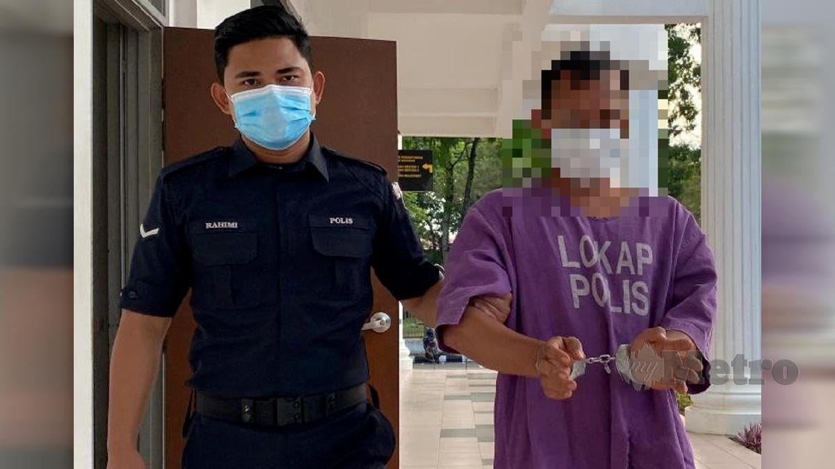 Lelaki direman enam hari untuk membantu siasatan berhubung kejadian dua kanak-kanak termakan keropok mengandungi racun tikus di Kampung Padang Ubi, Labu Besar. FOTO ZULIATY ZULKIFFLI