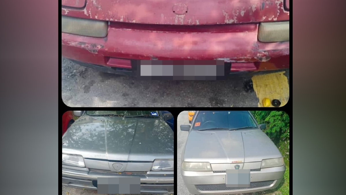 ANTARA kereta yang dirampas dalam serbuan terhadap tangkapan dua suspek kes curi kenderaan di sekitar Sentul, Kuala Lumpur pada 10 Mei lalu.