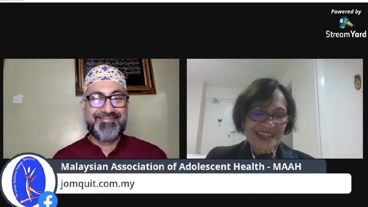 PRESIDEN Persatuan Kesihatan Remaja Malaysia (MAAH) AP Dr. Md. Haniki Nik Mohamed dan Ketua Penyelidikan dan Advokasi, Pusat Global dalam Pemerintahan Baik, Mary Assunta.