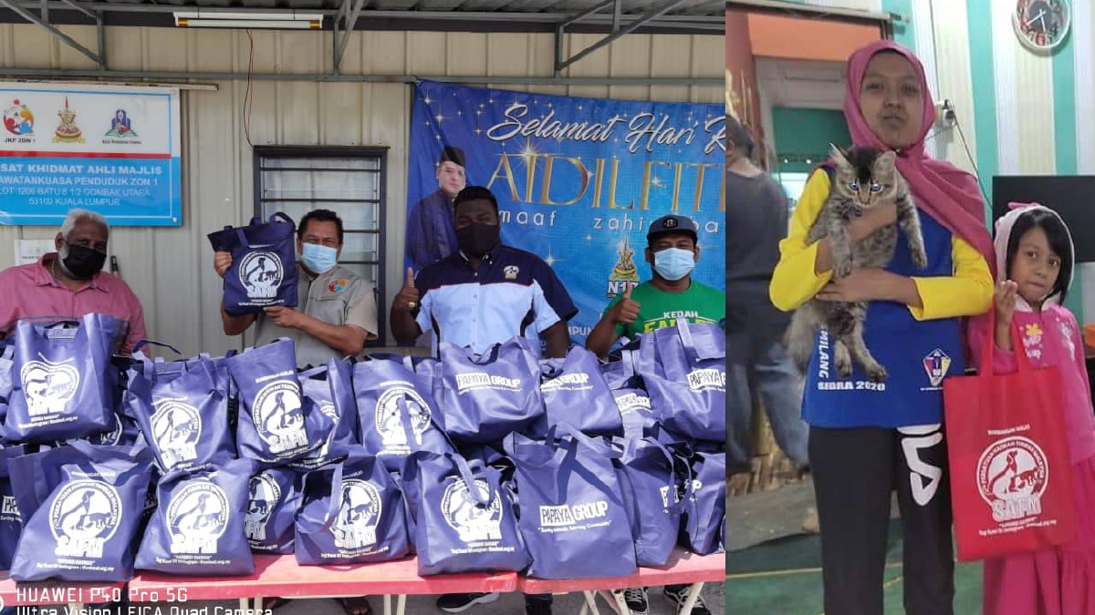 ANTARA penerima sumbangan makanan kucing. FOTO Persatuan Haiwan Terbiar Malaysia (SAFM)