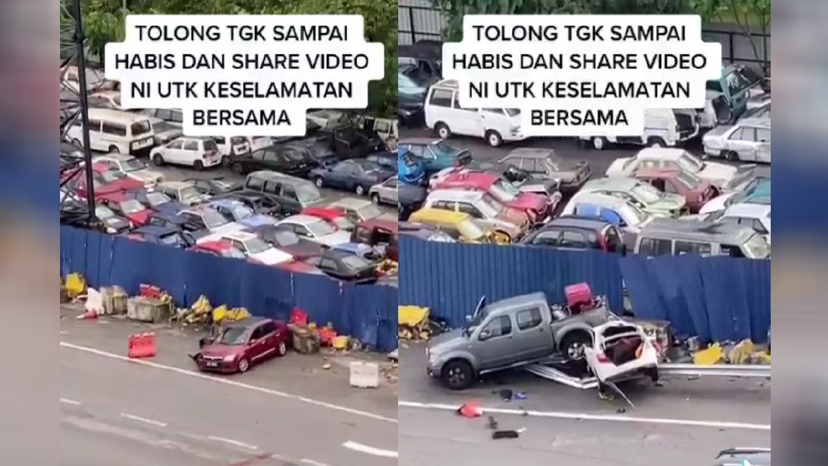 JSPT Kuala Lumpur menerima aduan berhubung rakaman video kemalangan yang tular di media  sosial menunjukkan beberapa kenderaan terbabit dengan kemalangan. FOTO ihsan pdrm