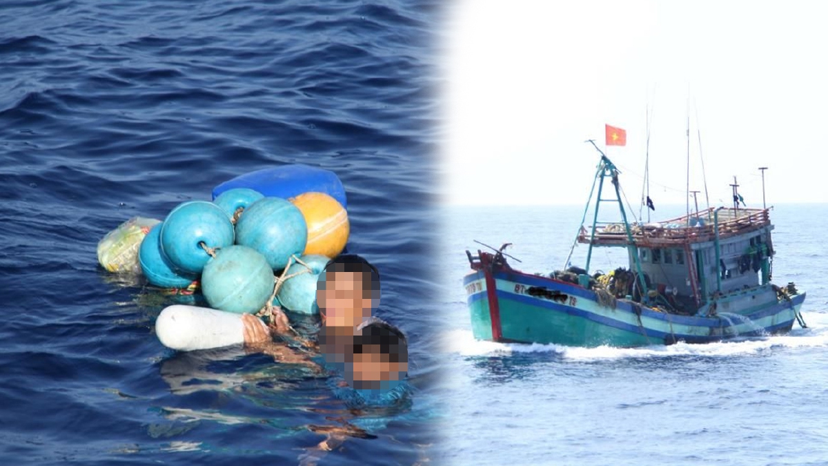 BEBERAPA nelayan Vietnam yang cuba melarikan diri selepas kegiatan mereka menceroboh dan menangkap ikan di perairan negara disedari pihak berkuasa. FOTO ihsan APMM