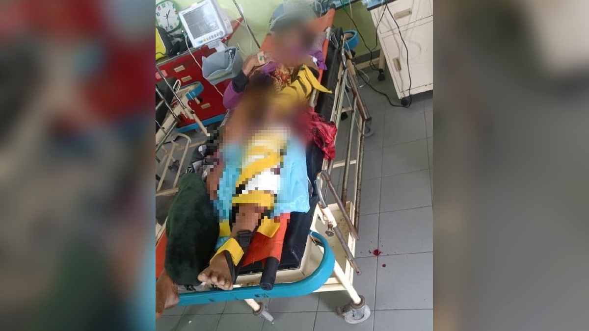 Keadaan mangsa stabil dan masih menerima rawatan di Hospital Kudat. FOTO Ihsan PDRM