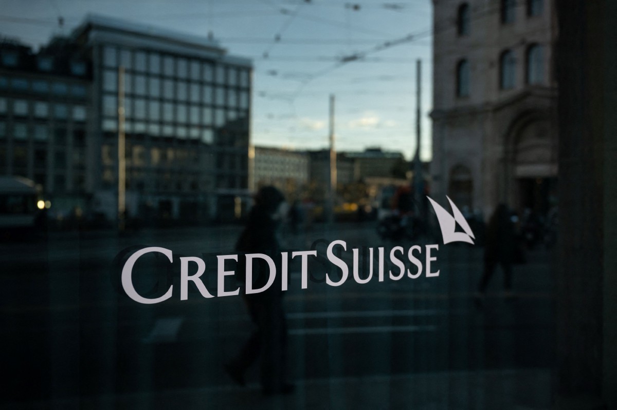 Cawangan Credit Suisse di Geneva. - FOTO AFP