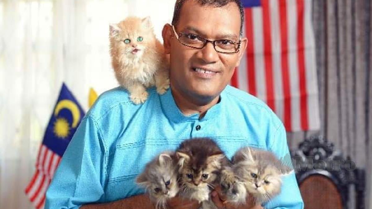 PRESIDEN Kelab  Kucing Malaysia (KKM)  dan mangsa makanan kucing tiruan, Khalid Rashid.