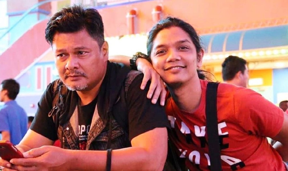 Oja bersama abang iparnya, pelakon Haeriyanto Hassan.