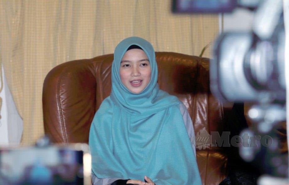 PENCIPTA lagu, Siti Amirah Dayana Mohd Amerullah. FOTO Hairul Anuar Rahim