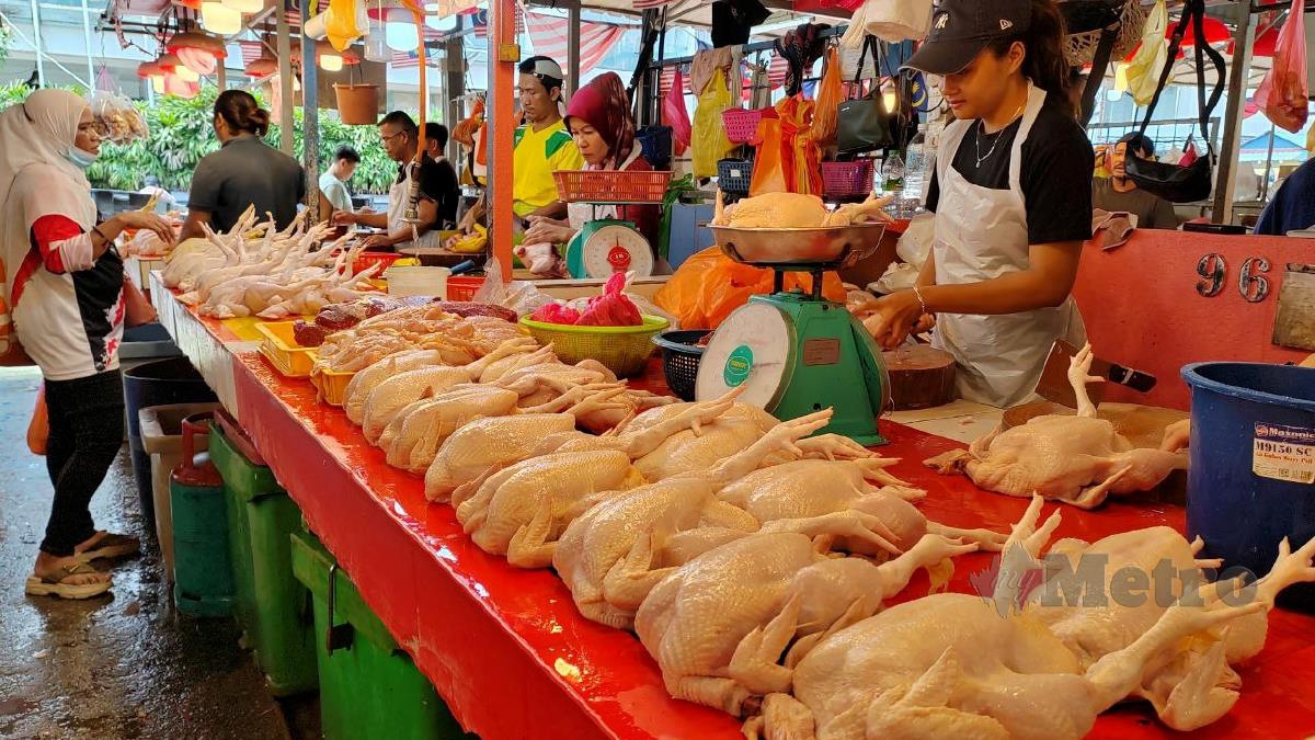 Tinjauan harga ayam di Pasar Chow Kit, Kuala Lumpur. Gambar Noor Hidayah Tanzizi 