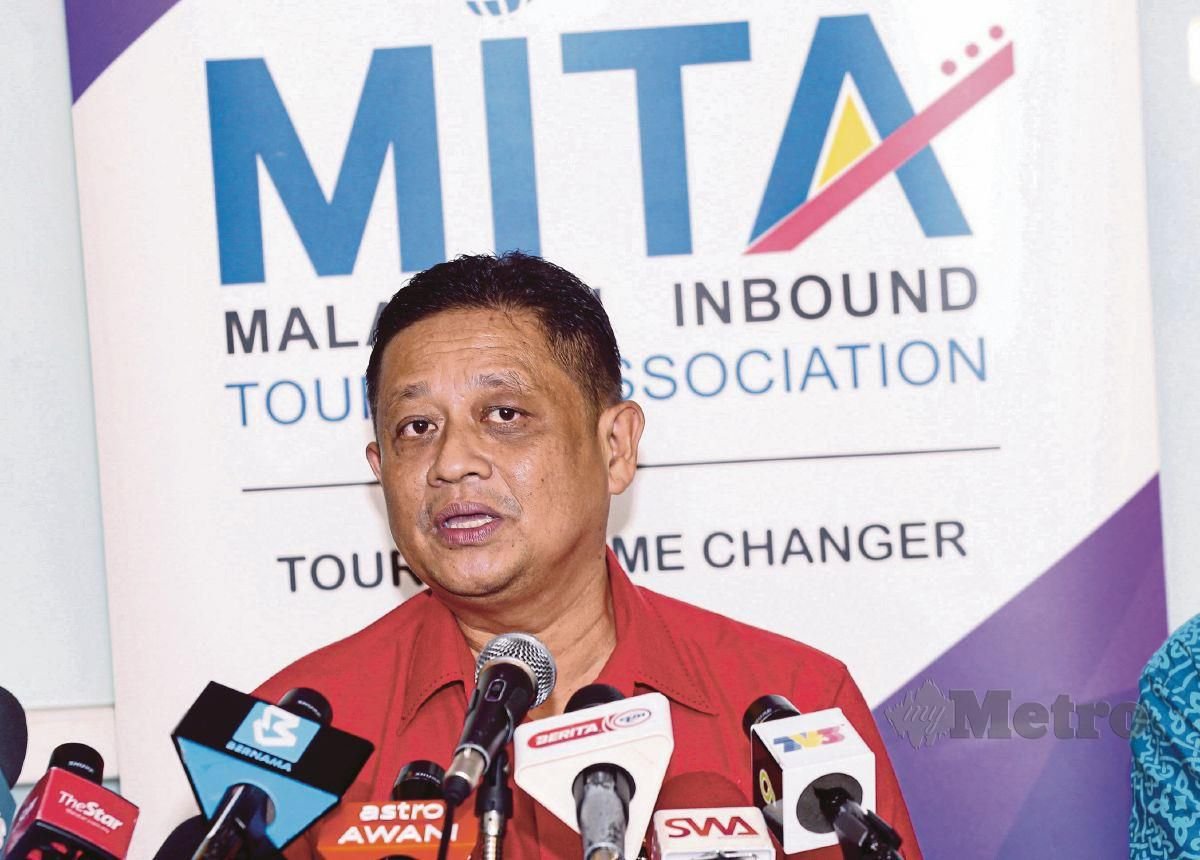 UZAIDI Udanis ketika sidang media Presiden Malaysia Inbound Tourism Association ( MITA). FOTO Owee Ah Chun