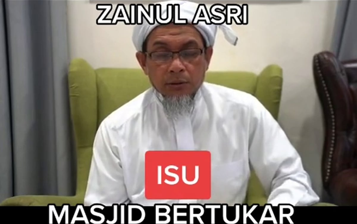 USTAZ Zainul Asri Mohd Romli membuat permohonan maaf menerusi video di aplikasi TikTok, di sini. FOTO Tular