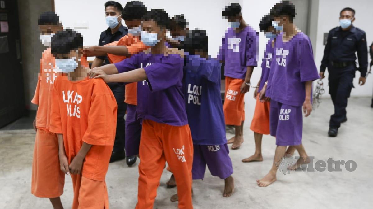 Sembilan lelaki termasuk remaja ditahan reman bagi membantu siasatan kes rogol membabitkan remaja bawah umur. FOTO NIK ABDULLAH NIK OMAR
