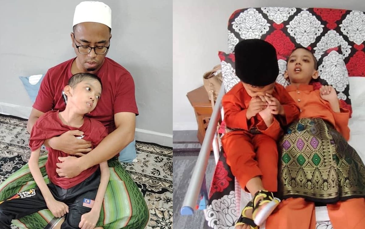 MOHD Basir Mohd Nor tidak pernah berhenti berharap untuk melihat anak sulungnya, Ahmad Arfan Farhat kembali sembuh. FOTO ihsan Mohd Basir Mohd Nor 